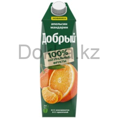 Добрый 1л.Напиток сокосод.из апельсинов,мандаринов, грейпфрутов, лимонов  "Апельсин Мандарин" 35% ДП