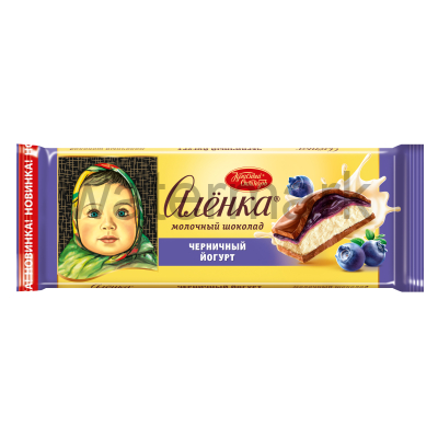 Шоколад Аленка с начинкой черничный йогурт 1/165