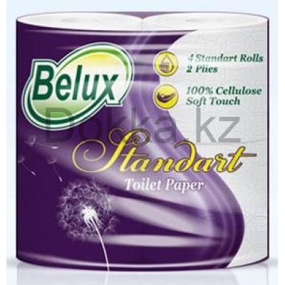 Т/бумага "BELUX стандарт" 4 шт. 2-сл. белая