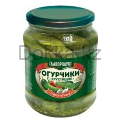 Огурчики 6-9см, 680г, хрустящие пикантные ГОСТ*12