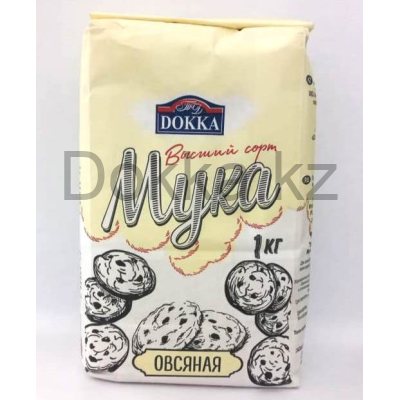 Мука овсяная цельнозерновая 1кг. ТМ "ДОККА"