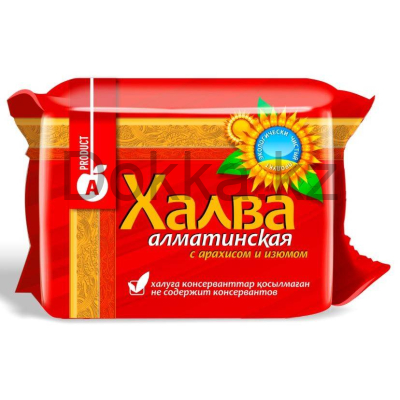 Халва алматинская с арахисом, изюмом 275 гр.