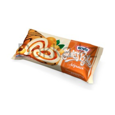 Рулет"Kovis"330 с абрикос.нач.и кремом 175 гр.из светл.теста