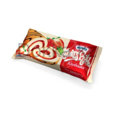 Рулет"Kovis"331 с клубн.нач.и кремом 175 гр.из светл.теста