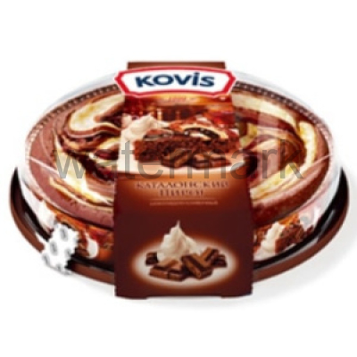 Пирог 400 гр."KOVIS" бискв. с нач. шоколадно-сливочной