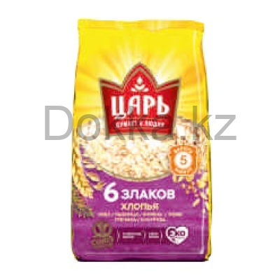 Хлопья 6 злаков "Царь" П 400гр.
