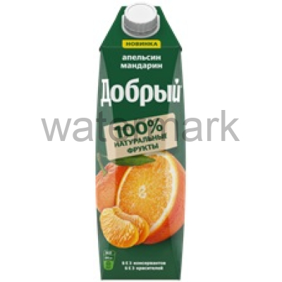 Добрый 1л.Напиток сокосод.из апельсинов,мандаринов, грейпфрутов, лимонов  "Апельсин Мандарин" 35% ДП