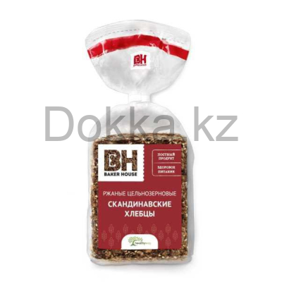 Хлебцы ржаные цельнозерновые "Скандинавские" 180гр. ТМ"Baker House"