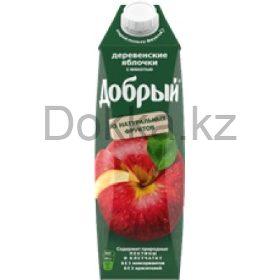 Добрый 1л.Нектар яблочный с мякотью"Деревенские яблочки"50% ДП