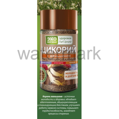 Цикорий натур.раст.сублим. с женьшенем банка 85 г. без кофеина