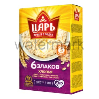 Хлопья 6 злаков "Царь" 23К  400 гр.