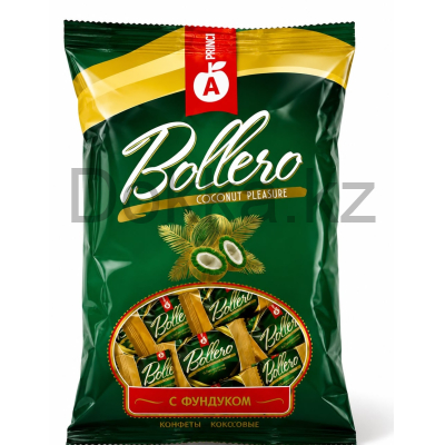 Конфеты вафельные "Bollero" с цельным фундуком в кокосовой стружке 400 гр.