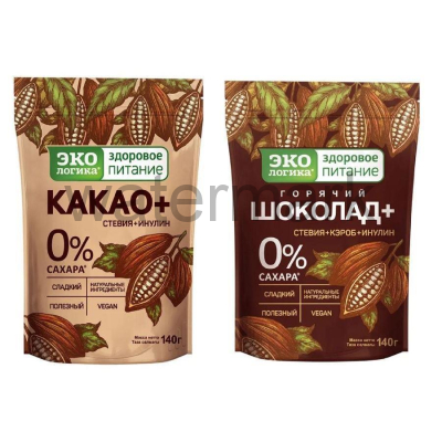 Какао-напиток "Какао плюс" 140гр.пакет растворимый без кофеина