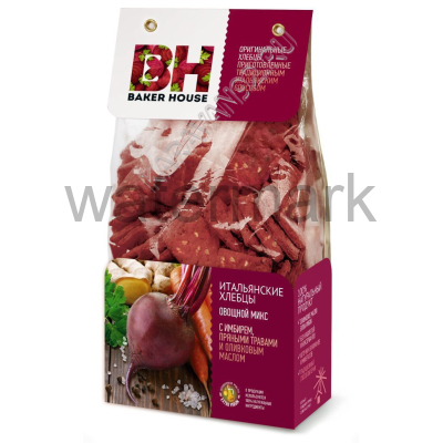 Хлебцы овощной микс 250 гр.итальянские "Baker House"