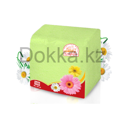 Салфетки "Семья и Комфорт" 100л. тон зеленый (48)