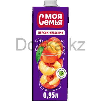 Моя семья 0,95л. Напиток из груш, яблок и персиков "Персик-Кудесник"