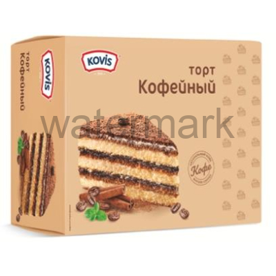 Торт бискв. Кофейный 240 гр. "KOVIS"