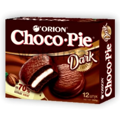 Мучное кондитерское изделие в глазури ("Дарк") "Choco Pie Dark" 12шт*30гр.