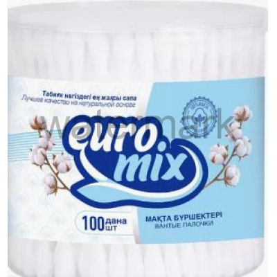Ватные палочки EVROMIX 100 шт