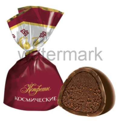 Конф.Космические 4кг. глазир.шокол.глазурью на основе шоколада-полуфабриката