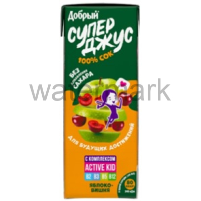 Добрый 0,2л. Напиток сокосод. из яблок, клубники "Aktive kid" обогащен.витамин.компл.