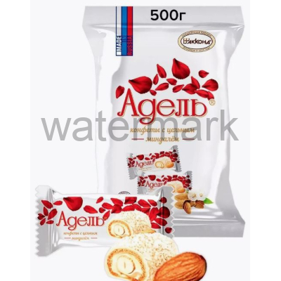 АДЕЛЬ с цельным миндалём ф.500 конфеты