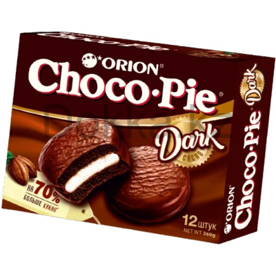 Мучное кондитерское изделие в глазури ("Дарк") "Choco Pie Dark" 6шт*30гр.