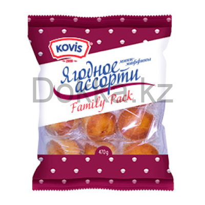 Мини-маффины с кремом ягодное ассорти 470гр. "Kovis"