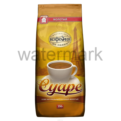 Кофе молотый 250 гр.пак.СУАРЕ натуральный жареный с кофеином