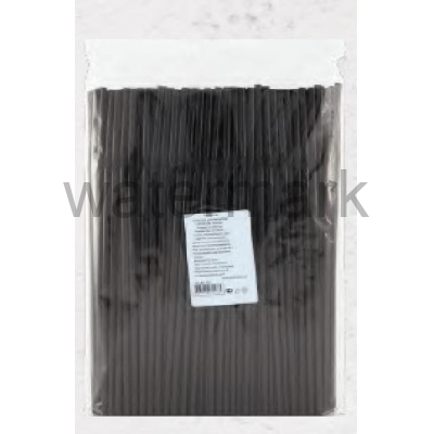Трубочка,8*240мм,прямая,черная,в индивид.пп-уп.,250шт/уп,AVIORA