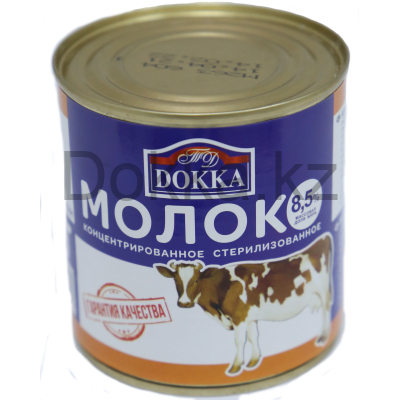 Молоко концентр.стерилиз.8.5% мдж ж/б 300 гр.ТМ"DOKKA"