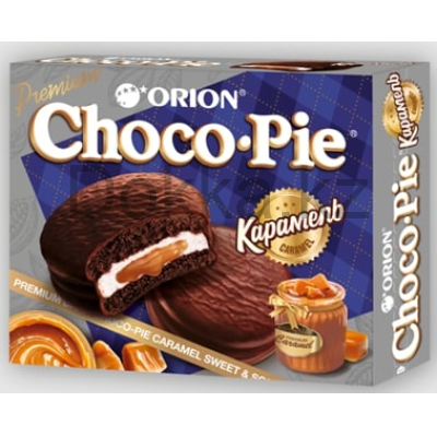 Мучное кондитерское изделие в глазури ("Карамель") "Choco Pie Dark Caramel" 12шт*30гр.