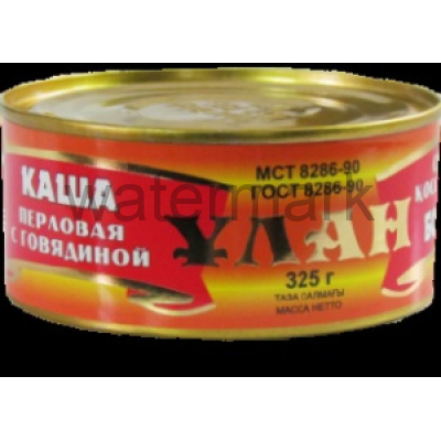 Каша перловая с говядиной "Халал" 325 гр. Улан