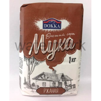 Мука ржаная цельнозерновая 1кг. ТМ "ДОККА"