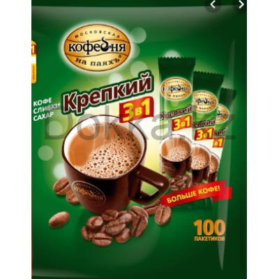 Напиток "3 в 1" крепкий 100*16г. МКП
