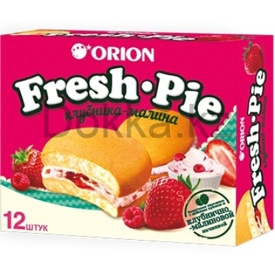 Пирожное Бисквитное с клубнично-малиновой начинкой(Фреш пай) "FRESH PIE"
