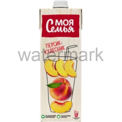 Моя семья 0,95л. Напиток из груш, яблок и персиков "Персик-Кудесник"