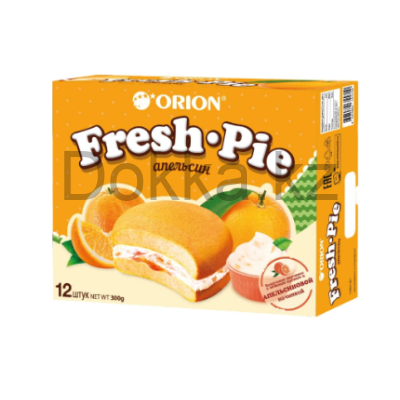 Пирожное Бисквитное с апельсиновой начинкой(Фреш пай) "FRESH PIE"