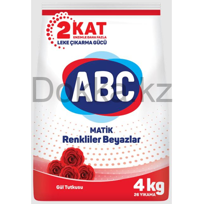 Стиральный порошок "АВС" 4кг. РОЗА