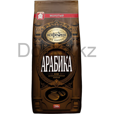Кофе молотый 250 гр.пак.АРАБИКА натуральный жареный с кофеином