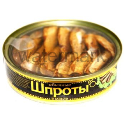 Шпроты в масле "Обычные" 160гр. СР (прозрачная крышка)