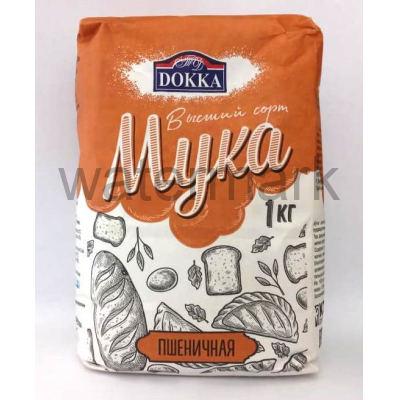 Мука пшеничная цельнозерновая 1кг. ТМ "ДОККА"
