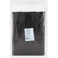 Трубочка,8*240мм,прямая,черная,в индивид.пп-уп.,250шт/уп,AVIORA