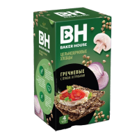 Хлебцы гречневые с луком и грибами цельнозерновые "Скандинавские" 180гр. ТМ"Baker House"