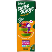 Добрый 0,2л. Сок из яблок и персиков "Aktive kid" обогащенный витаминным комплексом