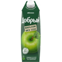 Добрый 1л.Яблочный сок осветленный 100% ДП