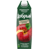 Добрый 1л.Нектар яблочный с мякотью"Деревенские яблочки"50% ДП