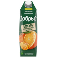 Добрый 1л.Напиток сокосод.из апельсинов,мандаринов, грейпфрутов, лимонов  "Апельсин Мандарин" 35% ДП
