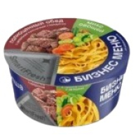 Изд-ия мак-ые лапша б/п "Бизнес Меню" с туш.говяд в прян.соусе и овощами, SRP-короб,110 гр.*18