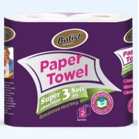 Полотенца "BATIST" 2 шт. 3-сл. белые